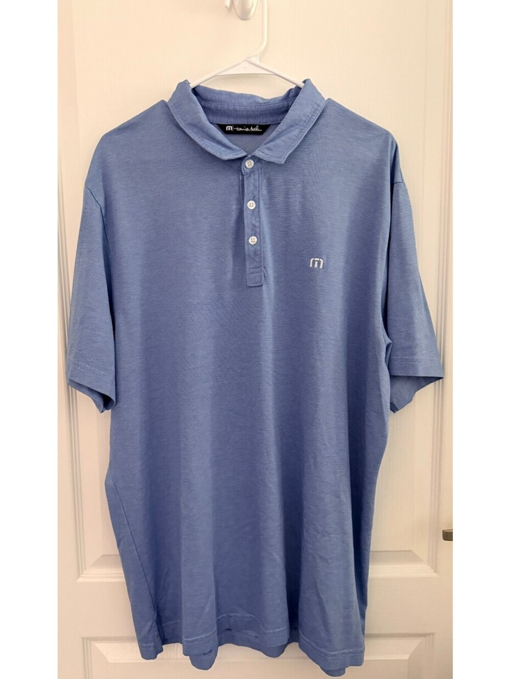Travis Mathew Blue Polo Shirt Size L/XL